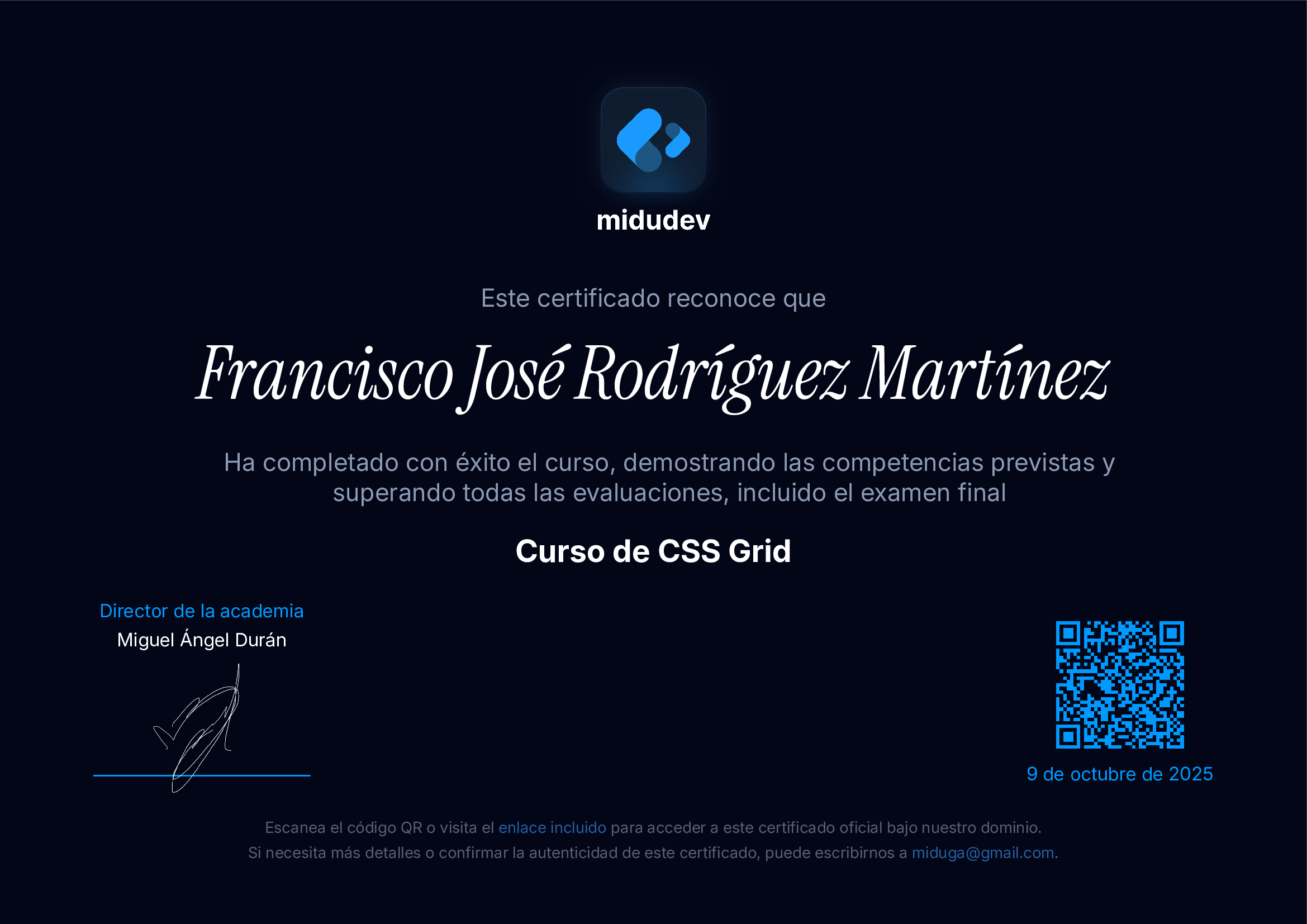 Certificado de CSS Grid